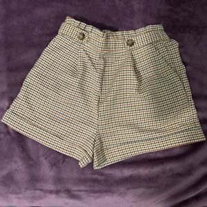 Printed Gingham Fall Shorts